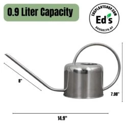 0.9 Liter- PLINT Stainless Steel Watering Can -Eds Plant Shop 09 liter plint stainless steel watering can 643619