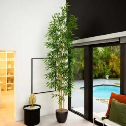 10-ft Artificial Bamboo Tree With Real Bamboo Trunks -Eds Plant Shop 10 artificial bamboo tree with real bamboo trunks 2124051