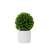 10-in Artificial Boxwood Topiary Plant With Decorative Planter