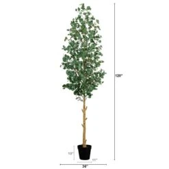 10-ft Artificial Eucalyptus Tree – Elegant Faux Decor -Eds Plant Shop 10 artificial eucalyptus tree elegant faux decor 175037