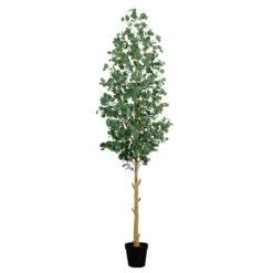 10-ft Artificial Eucalyptus Tree – Elegant Faux Decor -Eds Plant Shop 10 artificial eucalyptus tree elegant faux decor 291906