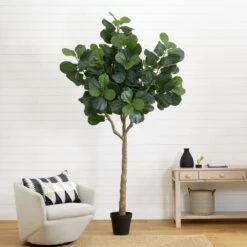 10-ft Artificial Fiddle Leaf Fig Tree -Eds Plant Shop 10 artificial fiddle leaf fig tree 340351