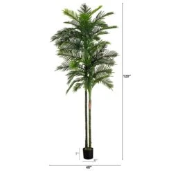 10-ft UV Resistant Artificial Double Robellini Palm Tree (Indoor/Outdoor) -Eds Plant Shop 10 ft uv resistant artificial double robellini palm tree indooroutdoor 7512869