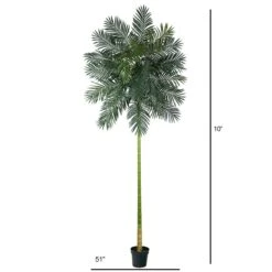 10-ft Golden Cane Artificial Palm Tree | Tall Faux Tropical Decor -Eds Plant Shop 10 golden cane artificial palm tree tall faux tropical decor 524125