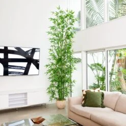 11-ft Artificial Bamboo Tree With Bendable Branches | Japanese-Inspired Decor -Eds Plant Shop 11 artificial bamboo tree with bendable branches japanese inspired decor 945010