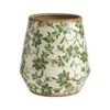 12-in Tuscan Ceramic Green Scroll Planter