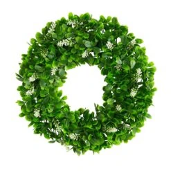 13-in Jasmine Artificial Wreath – Lush Greenery For Year-Round Décor