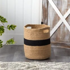 13.5-in Handmade Natural Cotton Planter – Boho-Chic Basket -Eds Plant Shop 135 handmade natural cotton planter boho chic basket 249110