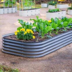 17" Tall 10 In 1 Jumbo Modular Metal Raised Garden Bed Kit 24 17" Tall 10 In 1 Jumbo Modular Metal Raised Garden Bed Kit -Eds Plant Shop 17 tall 10 in 1 jumbo modular metal raised garden bed kit 650931