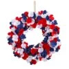 18-in Americana Patriotic Hydrangea Artificial Wreath Red White And Blue -Eds Plant Shop 18 americana patriotic hydrangea artificial wreath red white and blue 222102