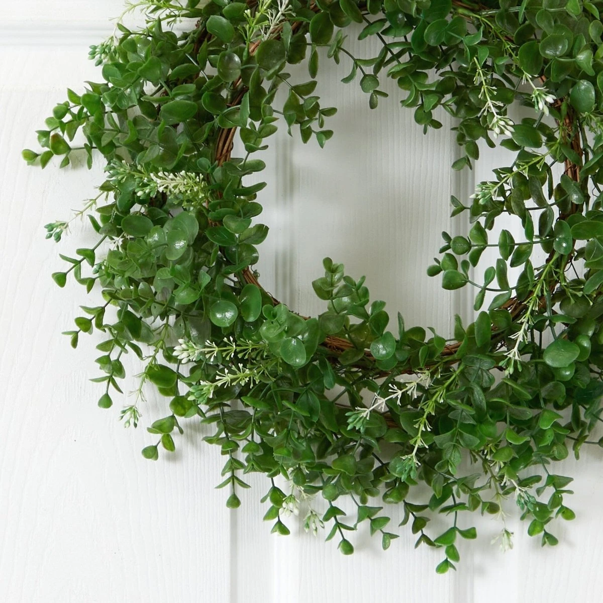 18-in Eucalyptus Double Ring Wreath W/Twig Base 4 18-in Eucalyptus Double Ring Wreath W/Twig Base - Image 2