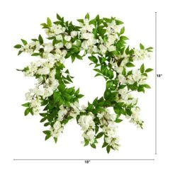 16-in Holiday Christmas Poinsettia Star Twig Wreath -Eds Plant Shop 18 wisteria artificial wreath stunning purple floral decor 544224