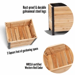 18" X 24" Cedar Planter Box – 24" Tall | Raised Garden Bed -Eds Plant Shop 18 x 24 planter box 24 tall 221497