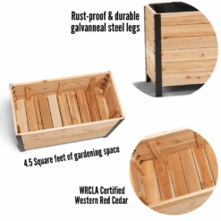 18" X 36" Cedar Planter Box – 24" Tall Raised Garden Bed -Eds Plant Shop 18 x 36 planter box 24 tall 138951