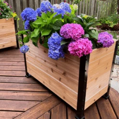18" X 36" Cedar Planter Box – 24" Tall Raised Garden Bed -Eds Plant Shop 18 x 36 planter box 24 tall 553283