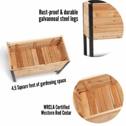 18" X 36" Cedar Raised Garden Bed – 30" Tall | Deep Planting Box -Eds Plant Shop 18 x 36 raised garden bed 30 tall 619390
