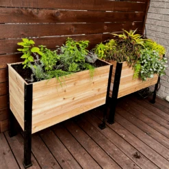 18" X 36" Cedar Raised Garden Bed – 30" Tall | Deep Planting Box -Eds Plant Shop 18 x 36 raised garden bed 30 tall 685589