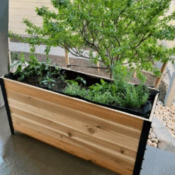 18" X 48" Cedar Planter Box – 24" Tall | Food-Safe Elevated Garden Bed -Eds Plant Shop 18 x 48 planter box 24 tall 195676