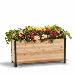 18" X 48" Cedar Planter Box – 24" Tall | Food-Safe Elevated Garden Bed