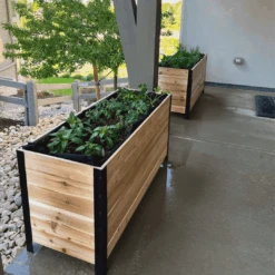 18" X 48" Cedar Planter Box – 24" Tall | Food-Safe Elevated Garden Bed -Eds Plant Shop 18 x 48 planter box 24 tall 928905