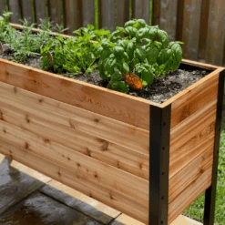 18" X 48" Cedar Raised Garden Bed – 30" Tall | Deep Elevated Planter Box -Eds Plant Shop 18 x 48 raised garden bed 30 tall 979683