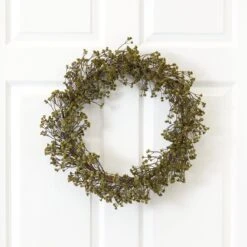 20-in Autumn Gypsophila Wreath | Rustic Fall Décor