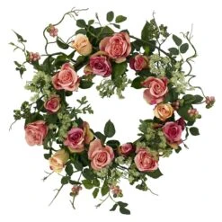 20-in Rose Wreath | Timeless Elegance And Bold Vibrancy -Eds Plant Shop 20 rose wreath timeless elegance and bold vibrancy 855599