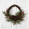 22-in Mixed Pine & Cedar Wreath | Pine Cones, Berries & Holiday Decor 2 22-in Mixed Pine & Cedar Wreath | Pine Cones, Berries & Holiday Decor -Eds Plant Shop 22 mixed pine cedar wreath pine cones berries holiday decor 523885