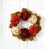 24-in Fall Hydrangea Wreath | Multicolored Autumn Leaves 1 24-in Fall Hydrangea Wreath | Multicolored Autumn Leaves -Eds Plant Shop 24 fall hydrangea wreath with multicolored autumn leaves 692846
