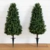 3-ft UV-Resistant Artificial Boxwood Topiary With Ground Stake – Set Of 2 -Eds Plant Shop 3 uv resistant artificial boxwood topiary with ground stake set of 2 6407832