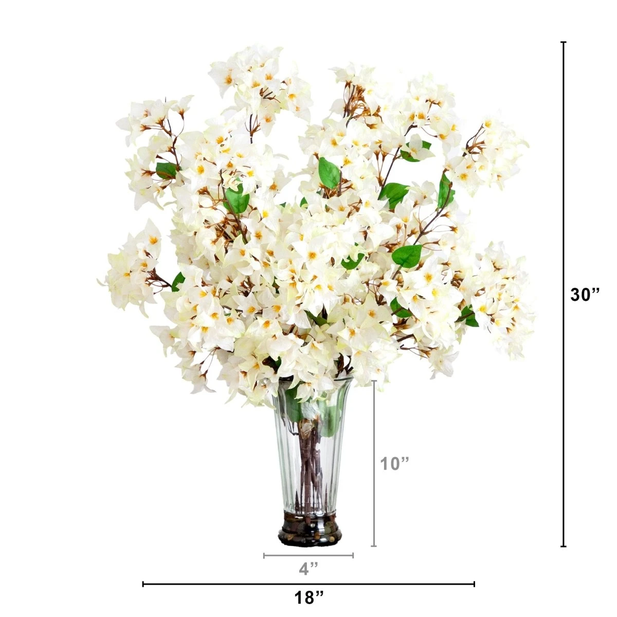 30-in Artificial Bougainvillea Arrangement In Glass Vase 11 30-in Artificial Bougainvillea Arrangement In Glass Vase - Image 9