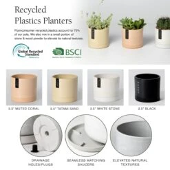 3.5" Earth Tone Mini Planters | 4 Colorways -Eds Plant Shop 35 earth tone mini planters 4 colorways 945900