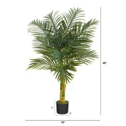 4-ft Double Stalk Golden Cane Artificial Palm Tree -Eds Plant Shop 4 double stalk golden cane artificial palm tree 269701