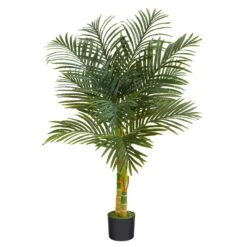 4-ft Double Stalk Golden Cane Artificial Palm Tree -Eds Plant Shop 4 double stalk golden cane artificial palm tree 548780