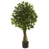 4-ft Faux Ficus Tree – UV-Resistant Indoor/Outdoor Décor -Eds Plant Shop 4 faux ficus tree uv resistant indooroutdoor decor 6132216