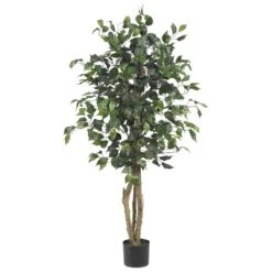 4-ft Ficus Auriculata Artificial Silk Tree – Lifelike Faux Tree With 504 Leaves -Eds Plant Shop 4 ficus auriculata artificial silk tree lifelike faux tree with 504 leaves 718338