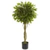 4-ft Ficus Artificial Topiary Tree UV Resistant (Indoor/Outdoor) -Eds Plant Shop 4 ft ficus artificial topiary tree uv resistant indooroutdoor 1554383