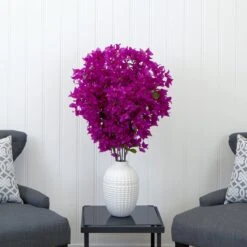 40-in Artificial Purple Bougainvillea Arrangement With Vase -Eds Plant Shop 40 artificial purple bougainvillea arrangement with vase 624797