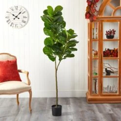 4.5-ftFiddle Leaf Fig Artificial Tree -Eds Plant Shop 45 fiddle leaf fig artificial tree 877568
