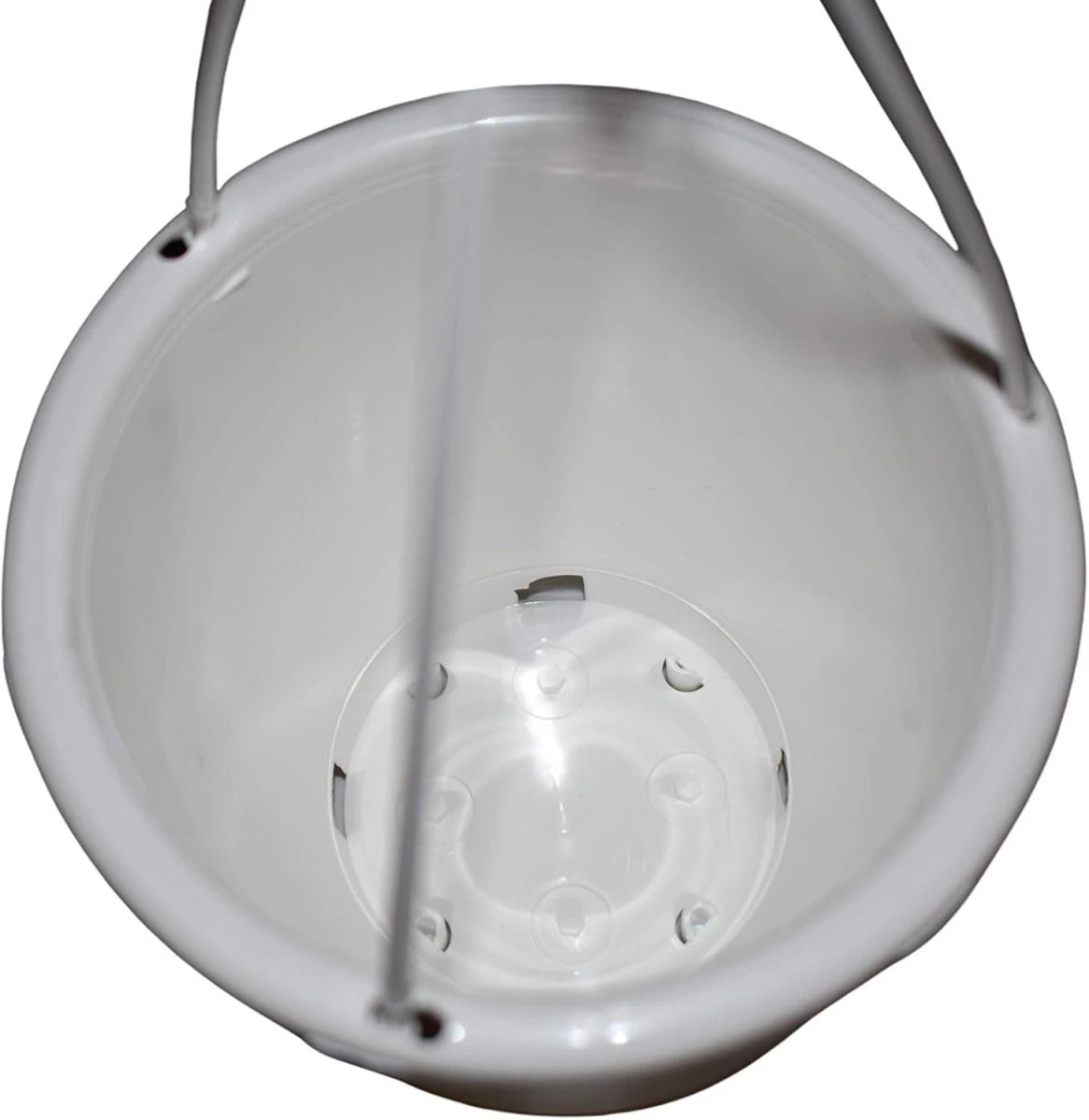 4.5" Mini White Plastic Hanging Basket 4 4.5" Mini White Plastic Hanging Basket - Image 2