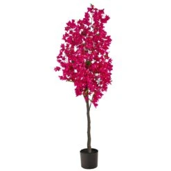 5-ft Bougainvillea Artificial Tree | Vibrant & Lifelike Floral Décor -Eds Plant Shop 5 bougainvillea artificial tree vibrant lifelike floral decor 232387