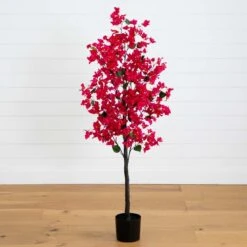 5-ft Bougainvillea Artificial Tree | Vibrant & Lifelike Floral Décor