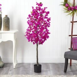 5-ft Bougainvillea Artificial Tree | Vibrant & Lifelike Floral Décor -Eds Plant Shop 5 bougainvillea artificial tree vibrant lifelike floral decor 552247