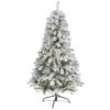 5-ft Flocked Rock Springs Spruce Christmas Tree | 150 LED Lights -Eds Plant Shop 5 flocked rock springs spruce christmas tree 150 led lights 526540