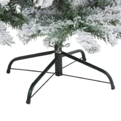 5-ft Flocked Rock Springs Spruce Christmas Tree | 150 LED Lights -Eds Plant Shop 5 flocked rock springs spruce christmas tree 150 led lights 991905