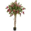 5.5-ft Bougainvillea Artificial Tree | Unique Double-Trunk Design -Eds Plant Shop 55 bougainvillea artificial tree unique double trunk design 971909