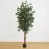 6-ft Silk Ficus Tree – Lifelike Polyester Indoor Artificial Tree -Eds Plant Shop 6 silk ficus tree lifelike polyester indoor artificial tree 6247062