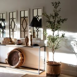 7-ft Artificial Olive Tree With Natural Trunk -Eds Plant Shop 7 ft artificial olive tree with natural trunk 167467