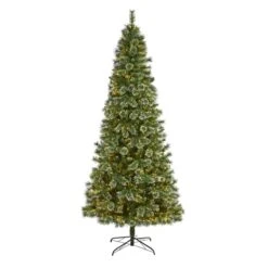 9-ft Slim Snow Tip Pine Tree – A Tall, Festive Elegance For Any Space