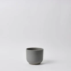 Bell Ceramic Planter – Curvy Indoor Houseplant Pot (6", 8", 10") -Eds Plant Shop TheBell 6 Gray